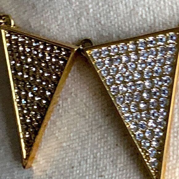 Spectacular Eddie Borgo Ombré Pavé Triangle Collar Flat Choker Necklace $1050 - Picture 11 of 11